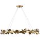 Biscotti 43.63 inch Bronze With Golden Highlight LED Chandelier Ceiling Light