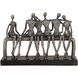 Camaraderie Aged Silver and Aged Black Figurine