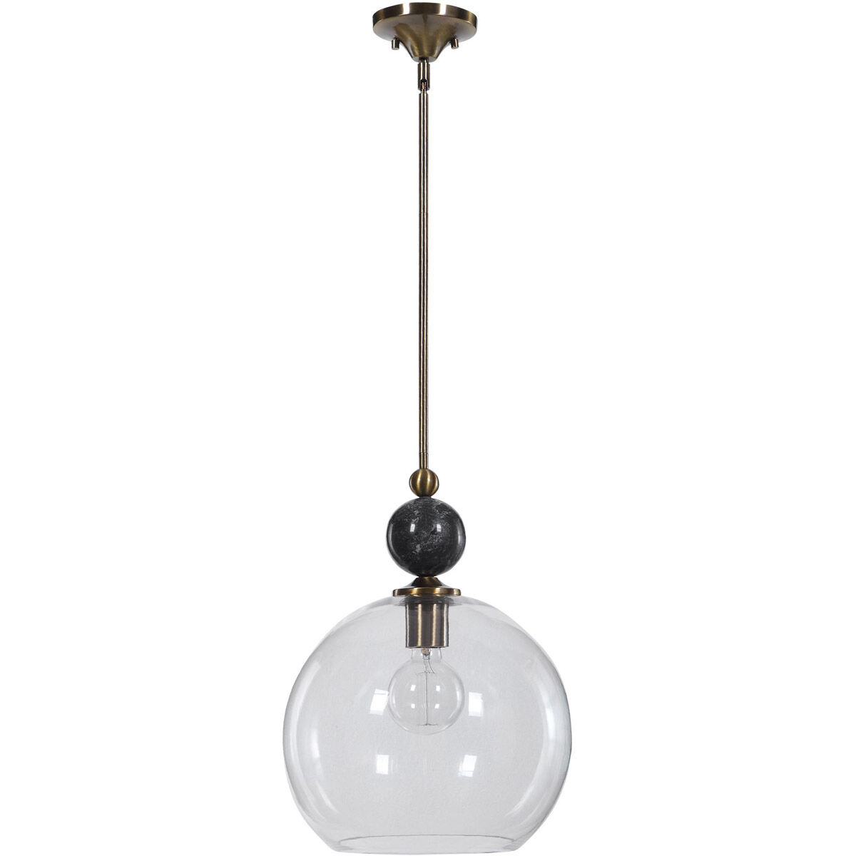 Mendota 1 Light 14 inch Oxidized Aged Brass Pendant Ceiling Light