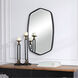 Duronia 36 X 22 inch Satin Black Wall Mirror