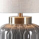 Zahlia 32 inch 150 watt Aged Gray Ceramic and Antiqued Brass Table Lamp Portable Light