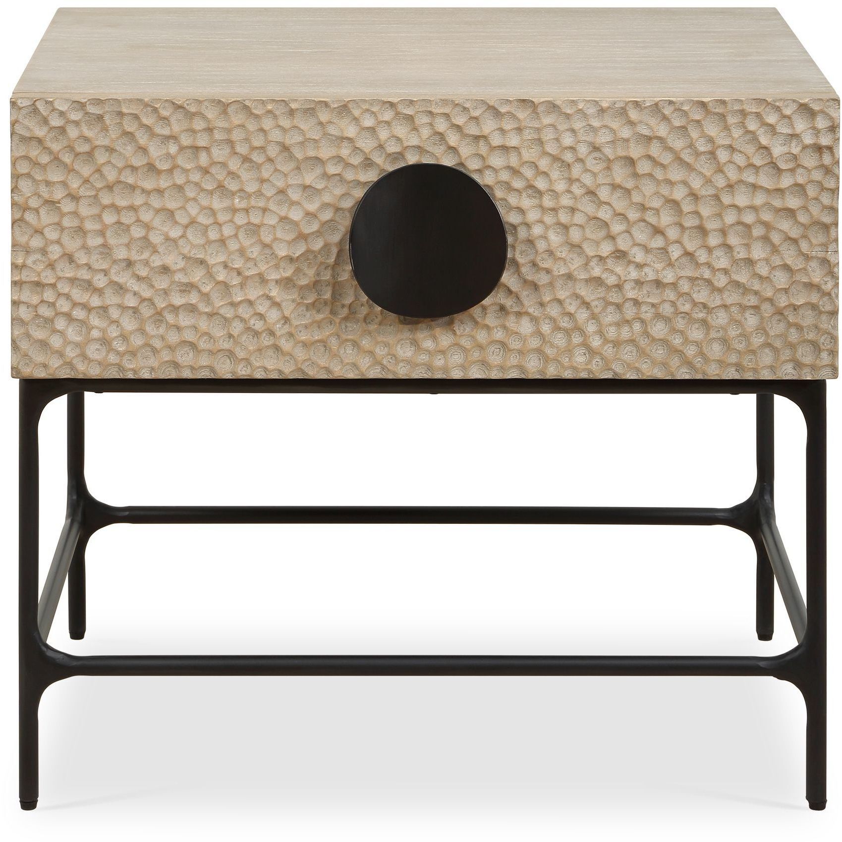 Lunar 26 X 23 inch Elm and Black Side Table