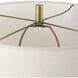 Juliet 35.75 inch 150.00 watt Faux Travertine and Antique Brass Table Lamp Portable Light