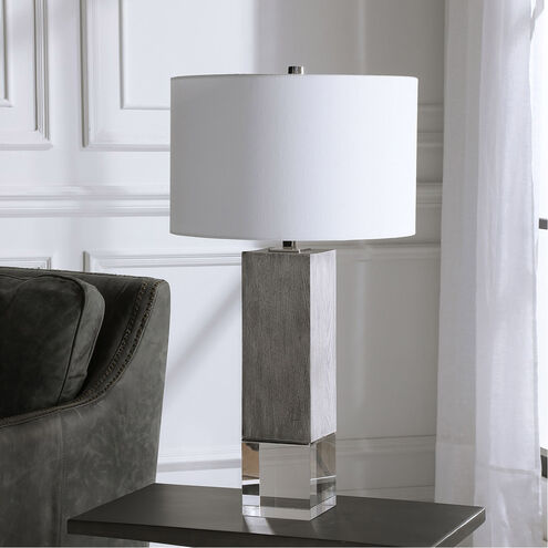 Cordata 29 inch 150.00 watt Light Gray Oak and Crystal Table Lamp Portable Light