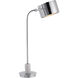 Mendel 34 inch 100.00 watt Polished Nickel and White Marble Desk Lamp Portable Light