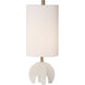 Alanea 24 inch 100 watt Polished Alabaster and Brushed Nickel Table Lamp Portable Light