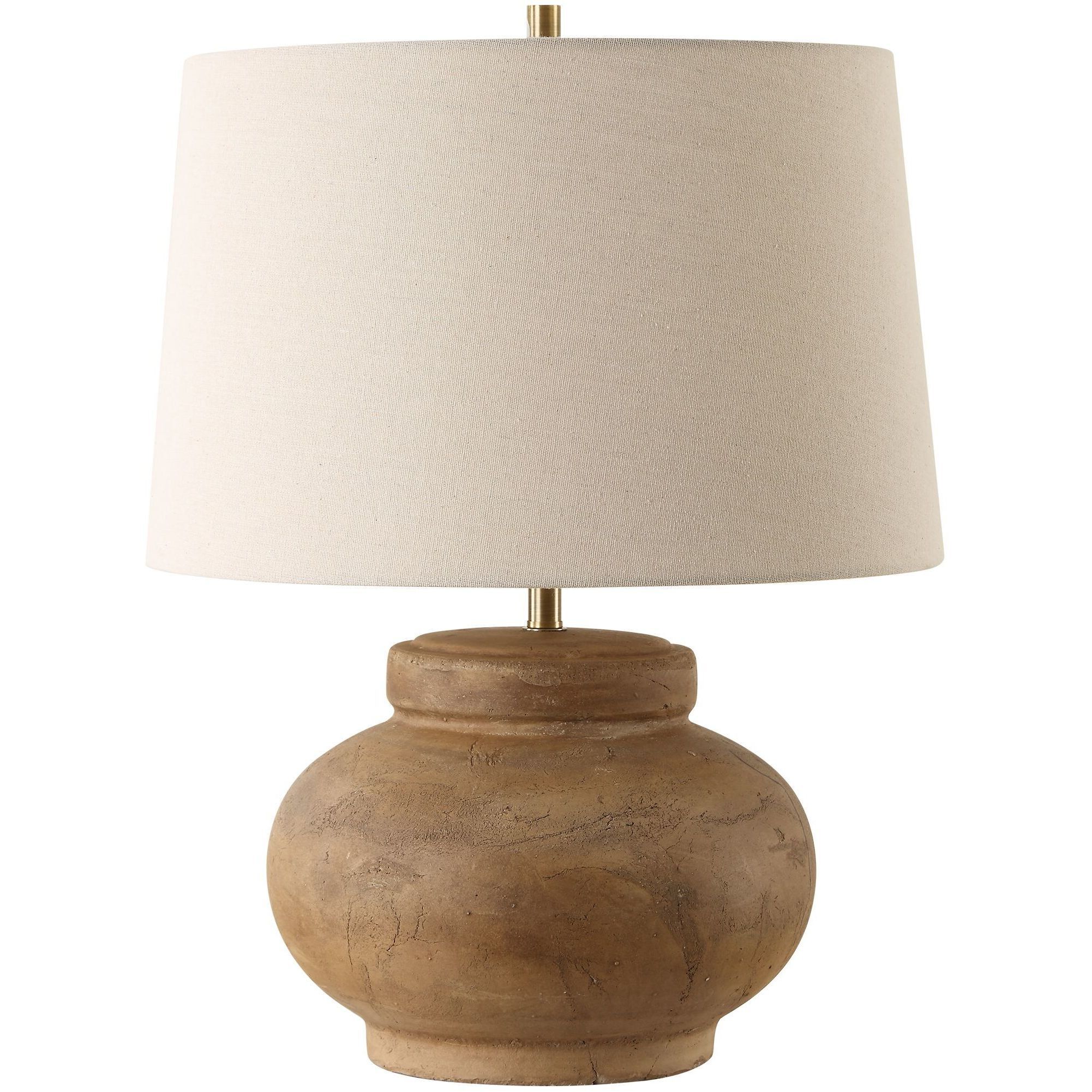Urbino 22.25 inch 150.00 watt Distressed Terracotta and Brushed Antique Brass Table Lamp Portable Light