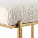 Midas 26 inch Textured Antique Gold and Driftwood Toned Polyester Counter Stool