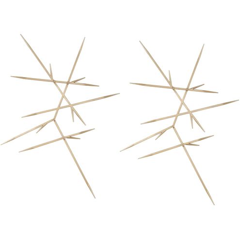 Fireworks Silver Leaf Wall Decor, Set of 2