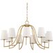 Seville 9 Light 42 inch Textured Gold Chandelier Ceiling Light
