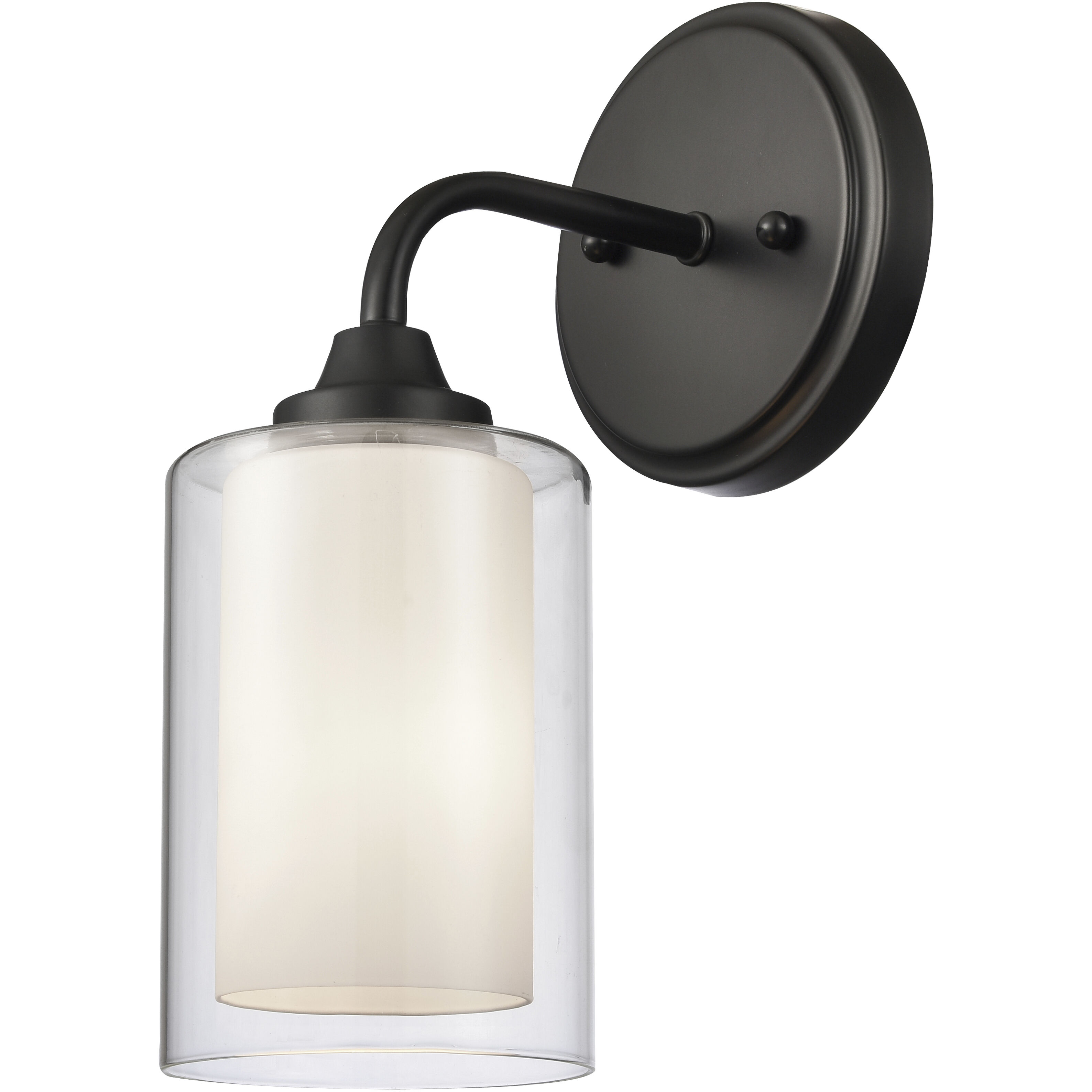 Auralume Fairbank 1 Light 5 inch Matte Black Bath Vanity Light Wall Light in Incandescent