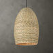 Cardamom 1 Light 15.25 inch Natural Corn Rope and Antique Brass Pendant Ceiling Light