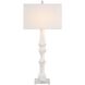 Mayme 37.5 inch 150 watt Matte White and Crystal Table Lamp Portable Light
