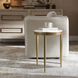 Ocilla 22.5 X 18.5 inch Antique Brass and White Marble Accent Table