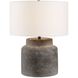 Benedet 23.25 inch 150 watt Aged Dark Gray Wash with Light Brown Undertones Table Lamp Portable Light
