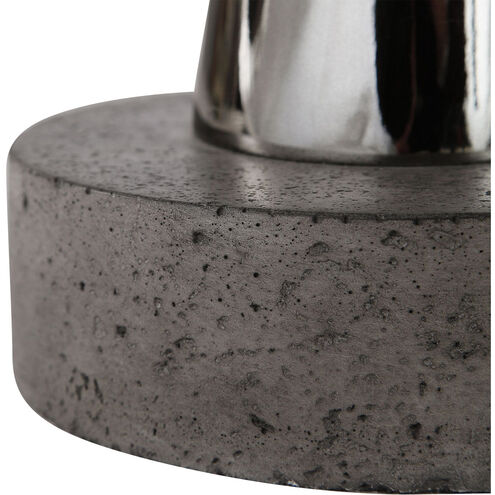 Simons 22 X 12 inch Black Nickel and Aged Concrete Accent Table