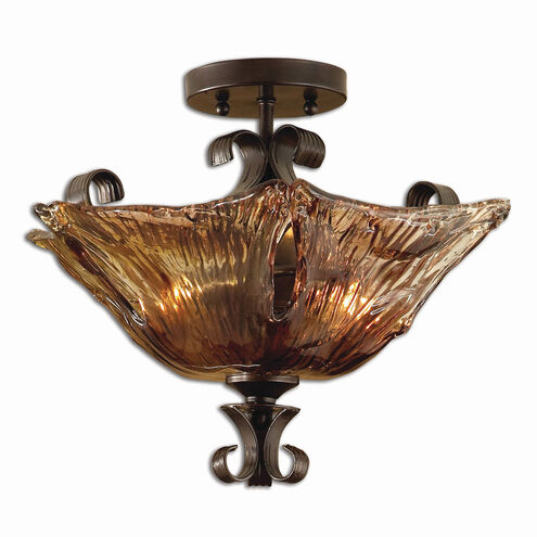 Vetraio 2 Light 17 inch Oil Rubbed Bronze Semi Flush Mount Ceiling Light