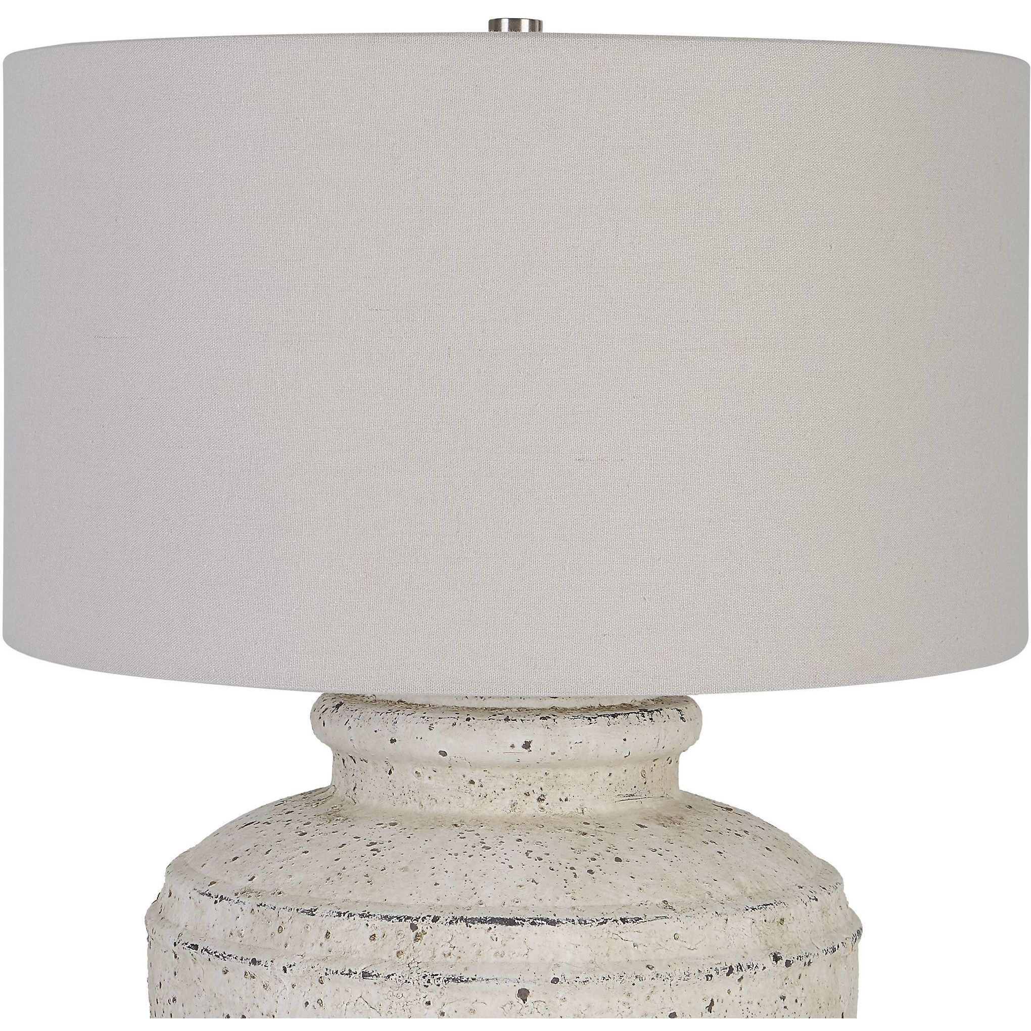 Artifact 24.5 inch 150 watt Aged Stone and Brushed Nickel Table Lamp Portable Light