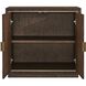 Flores Walnut Stain and Brass 2 Door Cabinet