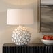 Hartley 25.5 inch 150 watt White Glaze and Antique Brass Table Lamp Portable Light