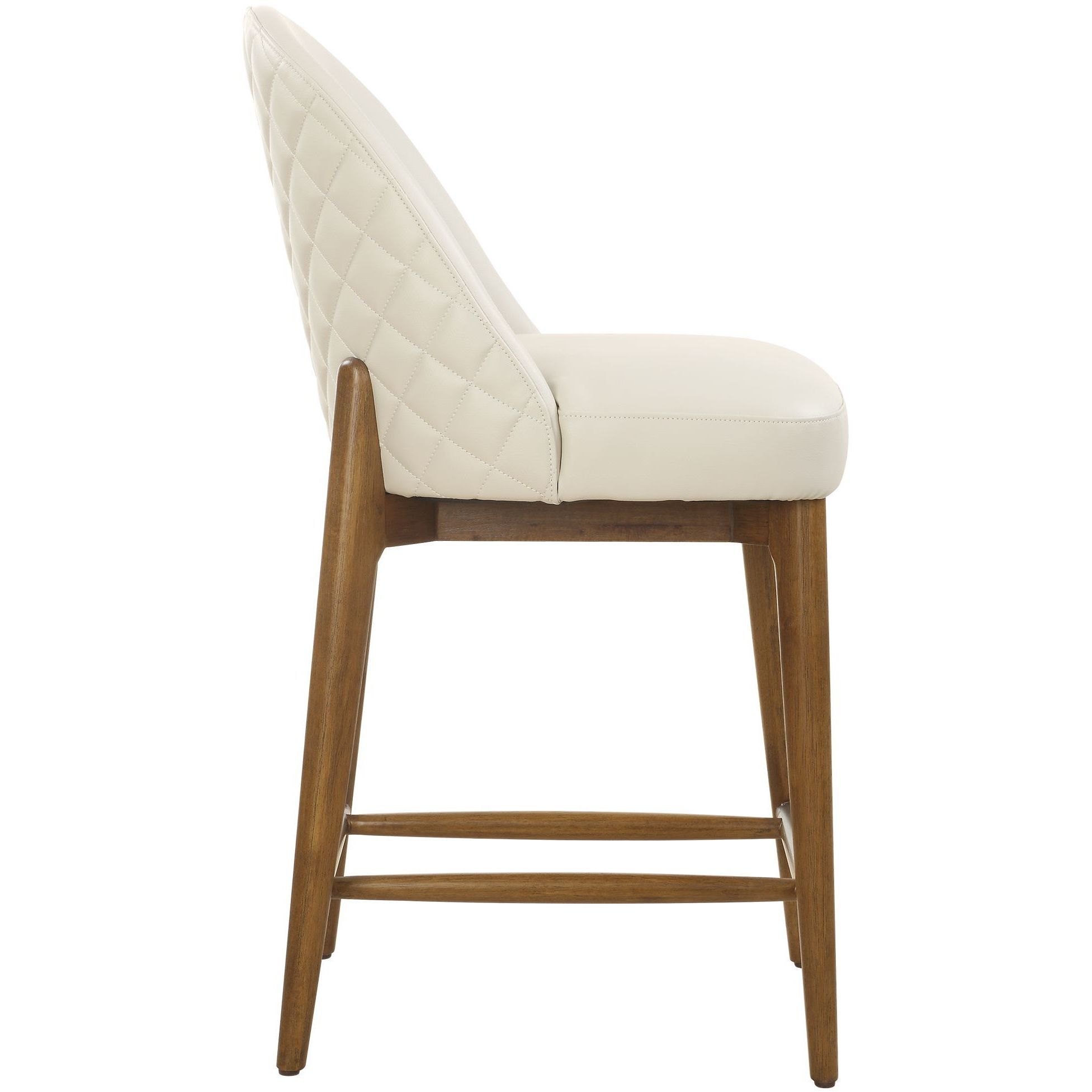 Stitches 38.5 inch Ecru and Warm Walnut Counter Stool