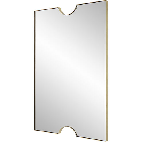 Ticket 36.13 X 24.25 inch Metallic Gold Leaf Vanity Mirror