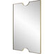 Ticket 36.13 X 24.25 inch Metallic Gold Leaf Vanity Mirror