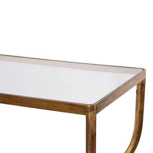 Deline 54 X 14 inch Antiqued Gold Console Table