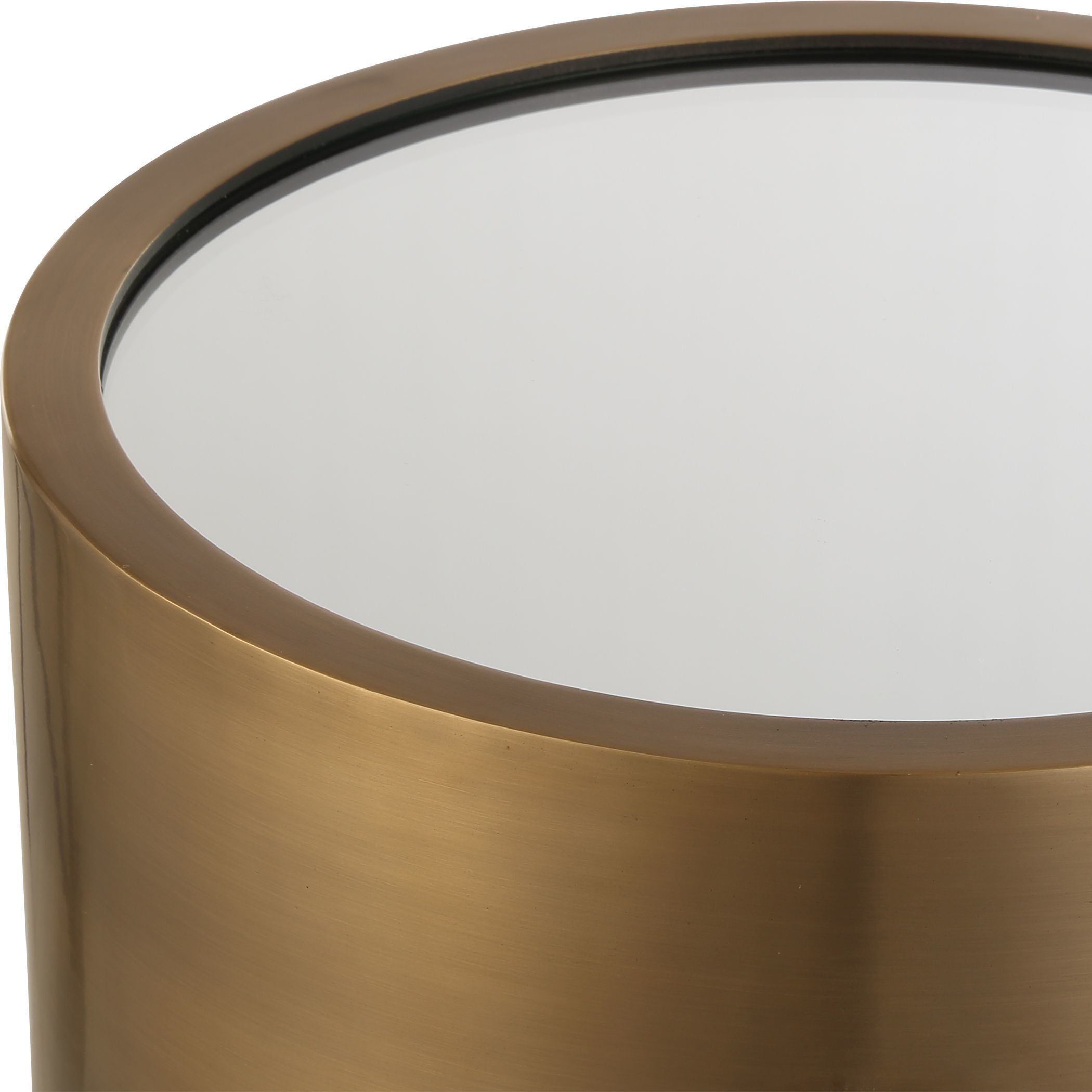 Achilles 24 X 11 inch Brushed Brass Drink Table