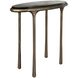Ata 24 X 22 inch Antique Brass and Cast Glass Accent Table