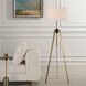 Anchorage 63.5 inch 150.00 watt Antique Brass and Black Floor Lamp Portable Light