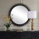 Jael 42.88 X 42.88 inch Satin Black and Polished Gold Mirror