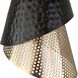 Apollo 1 Light 10 inch Matte Black and Matte Gold Mini Pendant Ceiling Light