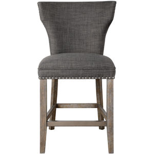 Arnaud 40 inch Warm Charcoal Gray with Honey Stained Gray Wash Counter Stool