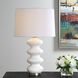 Liora 26.25 inch 150.00 watt White Glaze and Brushed Antique Brass Table Lamp Portable Light