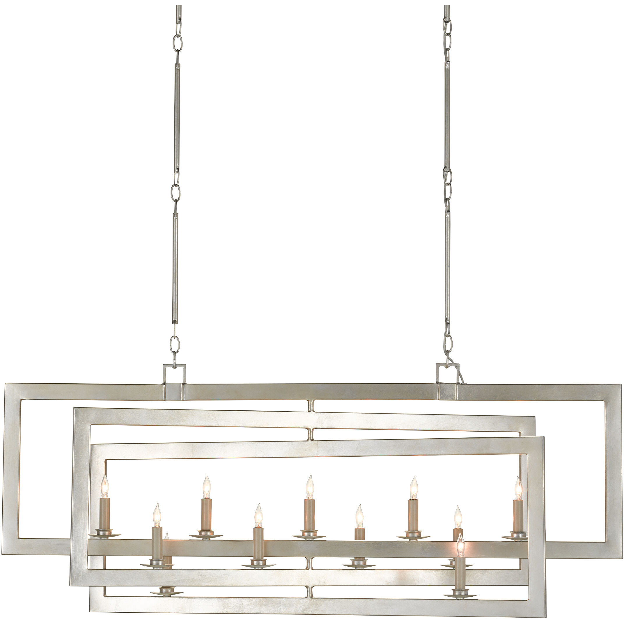 Middleton Linear Chandelier Ceiling Light, Rectangular