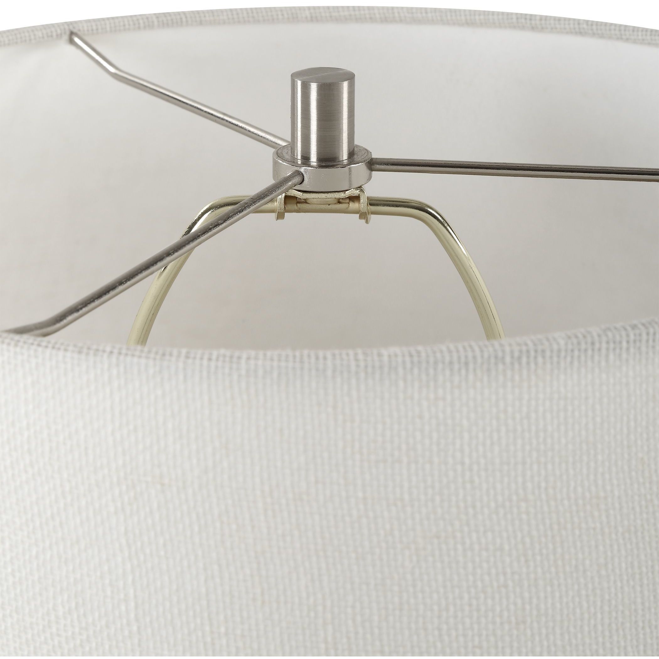 Rupture 19 inch 100.00 watt Distressed Aged Ivory with Stone Gray Undertones and Brushed Nickel Table Lamp Portable Light