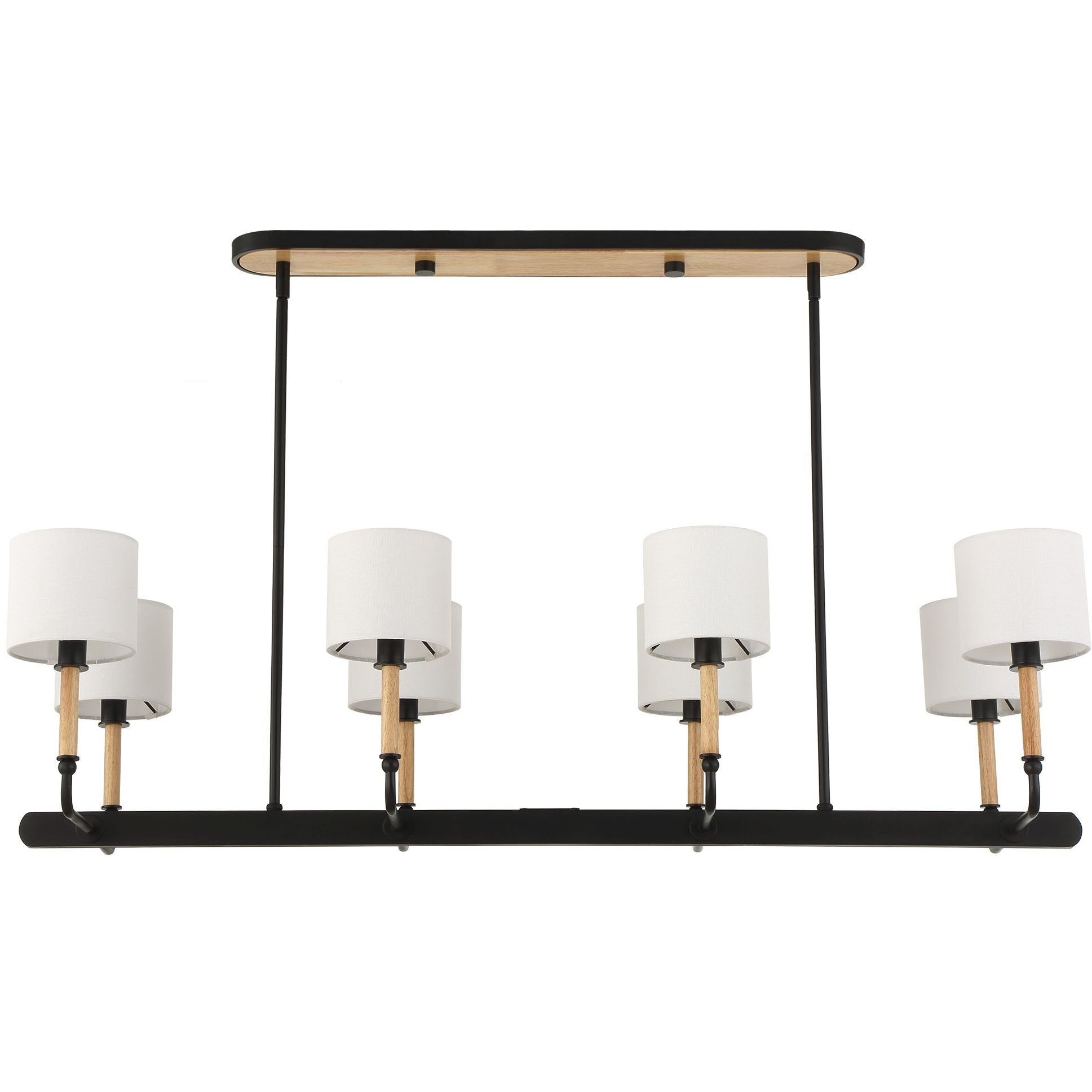 Franconia 8 Light 48 inch Matte Black Pendant Ceiling Light