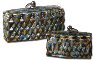 Neelab Distressed Pale Blue Containers