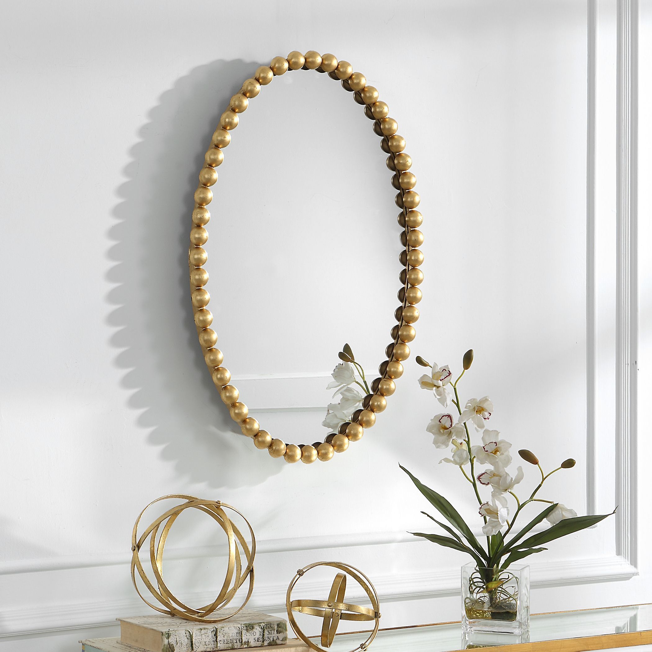 Serna 30 X 20 inch Gold Leaf Mirror