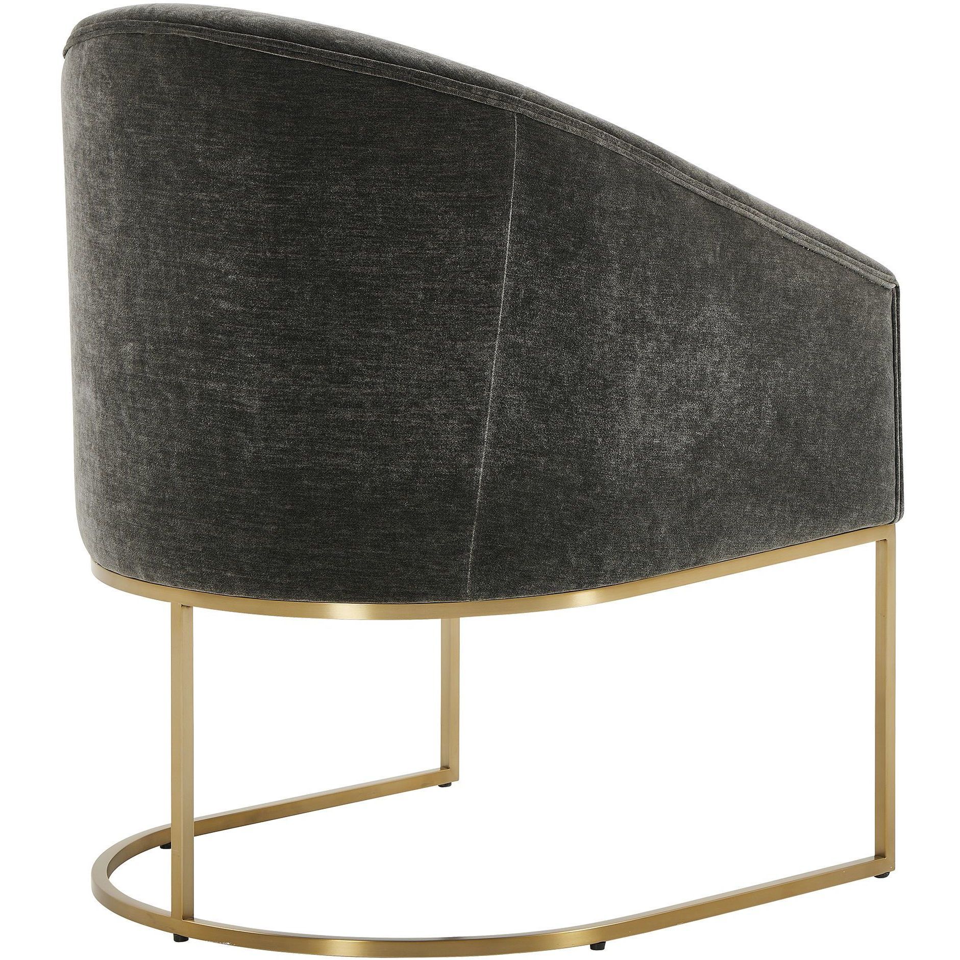 Hanni Brass and Charcoal Dining Chair