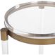 Pereira 24.88 X 13.13 inch Bronze and Clear Acrylic Accent Table