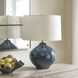 Corrine 24.5 inch 150.00 watt Mottled Deep Blue Ceramic and Brass Table Lamp Portable Light