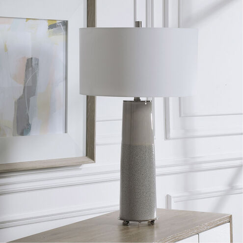 Abdel 31 inch 150.00 watt Two Tone Light Gray Glaze Table Lamp Portable Light