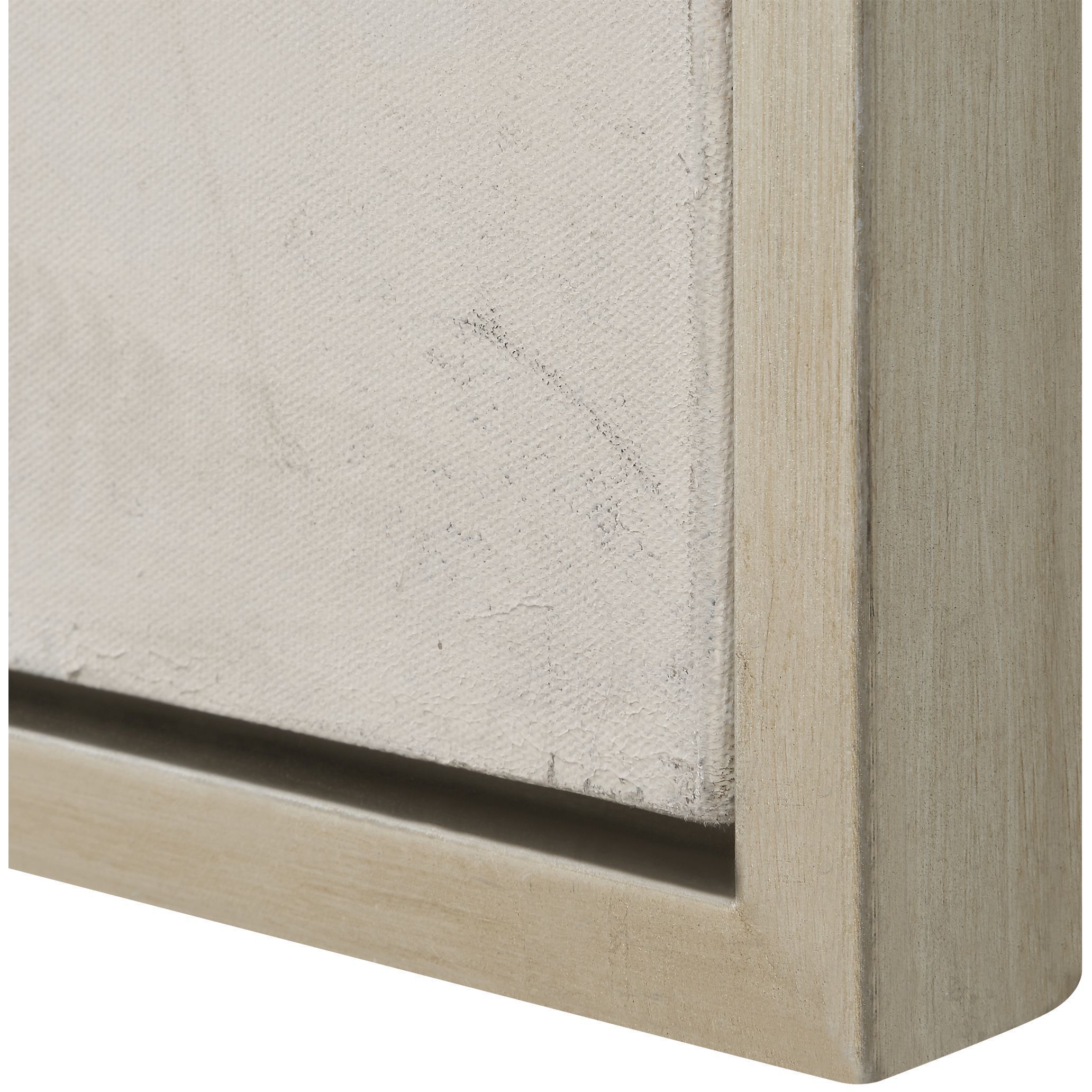 Out Of Focus Grey and White and Gold Framed Abstract Art