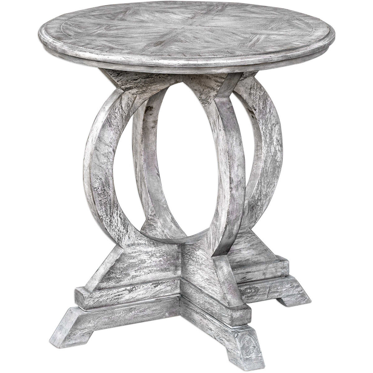 Maiva 26 X 24 inch Aged White Accent Table