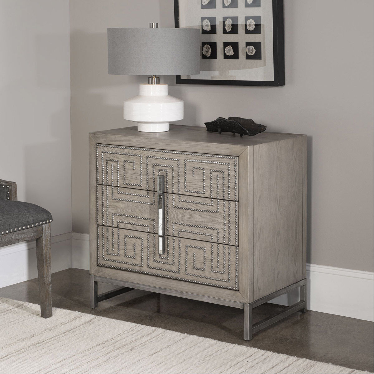 Devya Gray Oak Accent Chest 