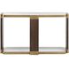 Ryles 55.25 inch Walnut Veneer and Gold Console Table