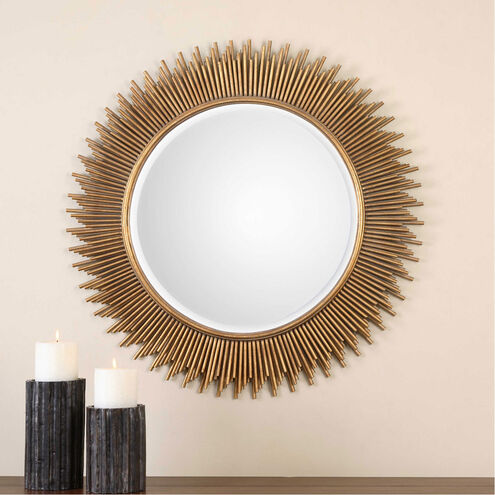Marlo 36 X 36 inch Gold Round Mirror