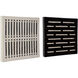 Domino Effect Matte Ivory and Gloss Black Wall Decor, Set of 2